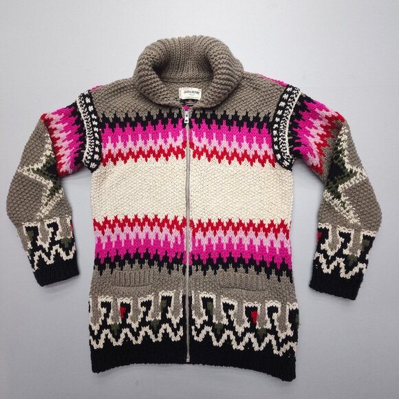 Zadig & Voltaire Zelly Tiger Knit Cardigan Sweater - Picture 2 of 11